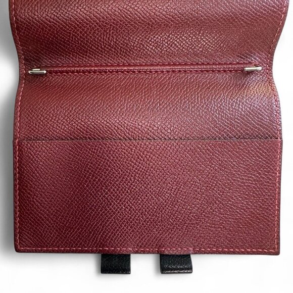 HERMES Black Leather Vision Agenda Cover with Red Stitching/Interior - Like New - Picture 8 of 16